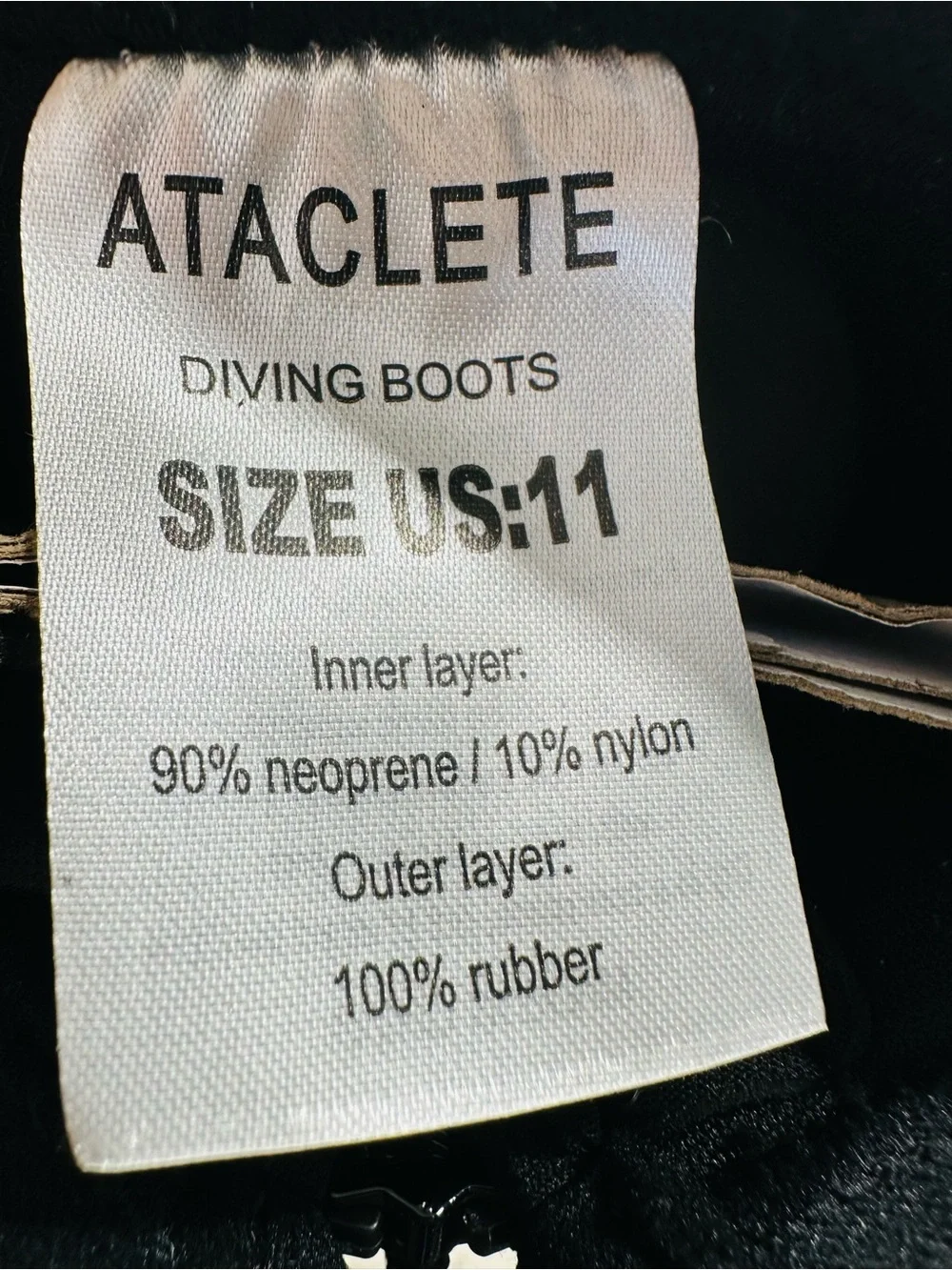 ATACLETE 3mm Neoprene Dive Boots size 11